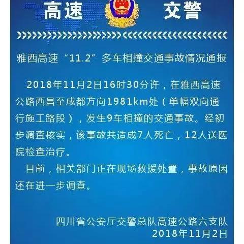 雅西高速修建事故视频分析报告最新进展